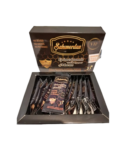Themra Epimedium Macun box with individual packets, a natural herbal blend for vitality and stamina.